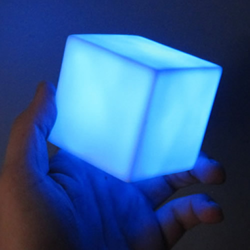 Light Up Glow Cube 2 1/2 Inches